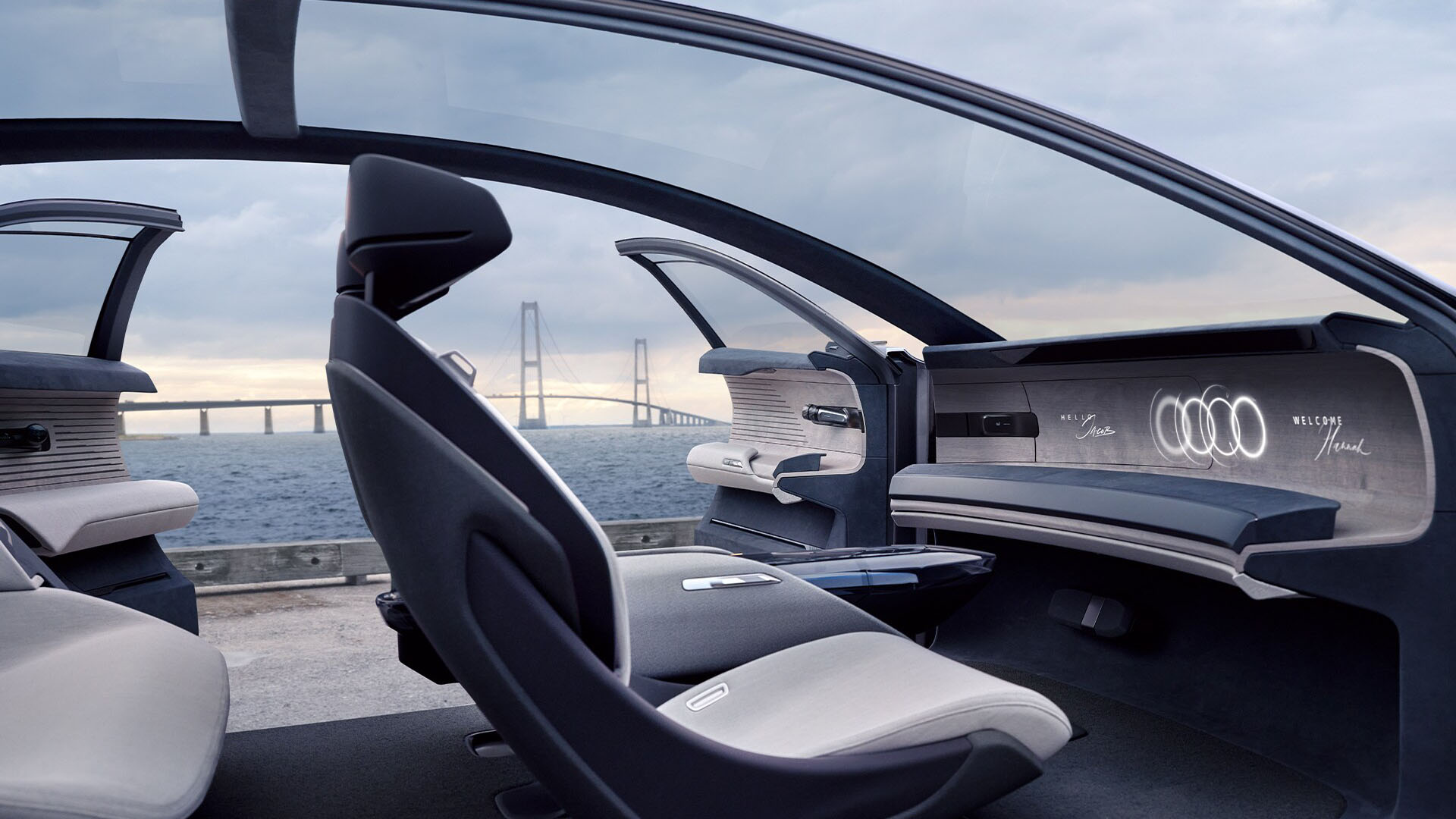 Interior of the Audi grandsphere concept.