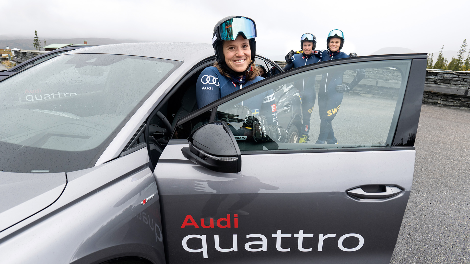 Sara Hector, OS-guldmedaljör i slalom tidigare i år, ser fram emot en ny säsong i backen – och bakom ratten på sin Audi. 